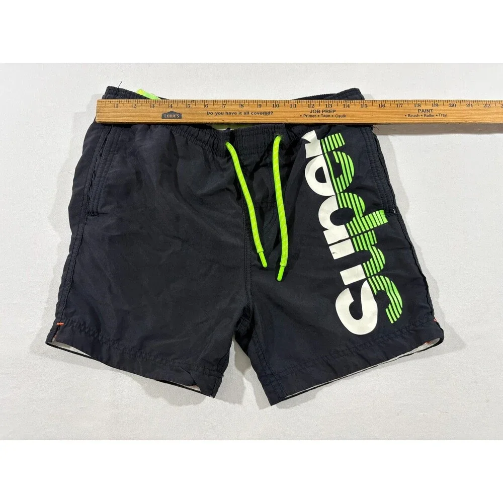 Superdry Premium Lined Swim Shorts Mens Volley Trunks Athletic Black Mesh Sz S